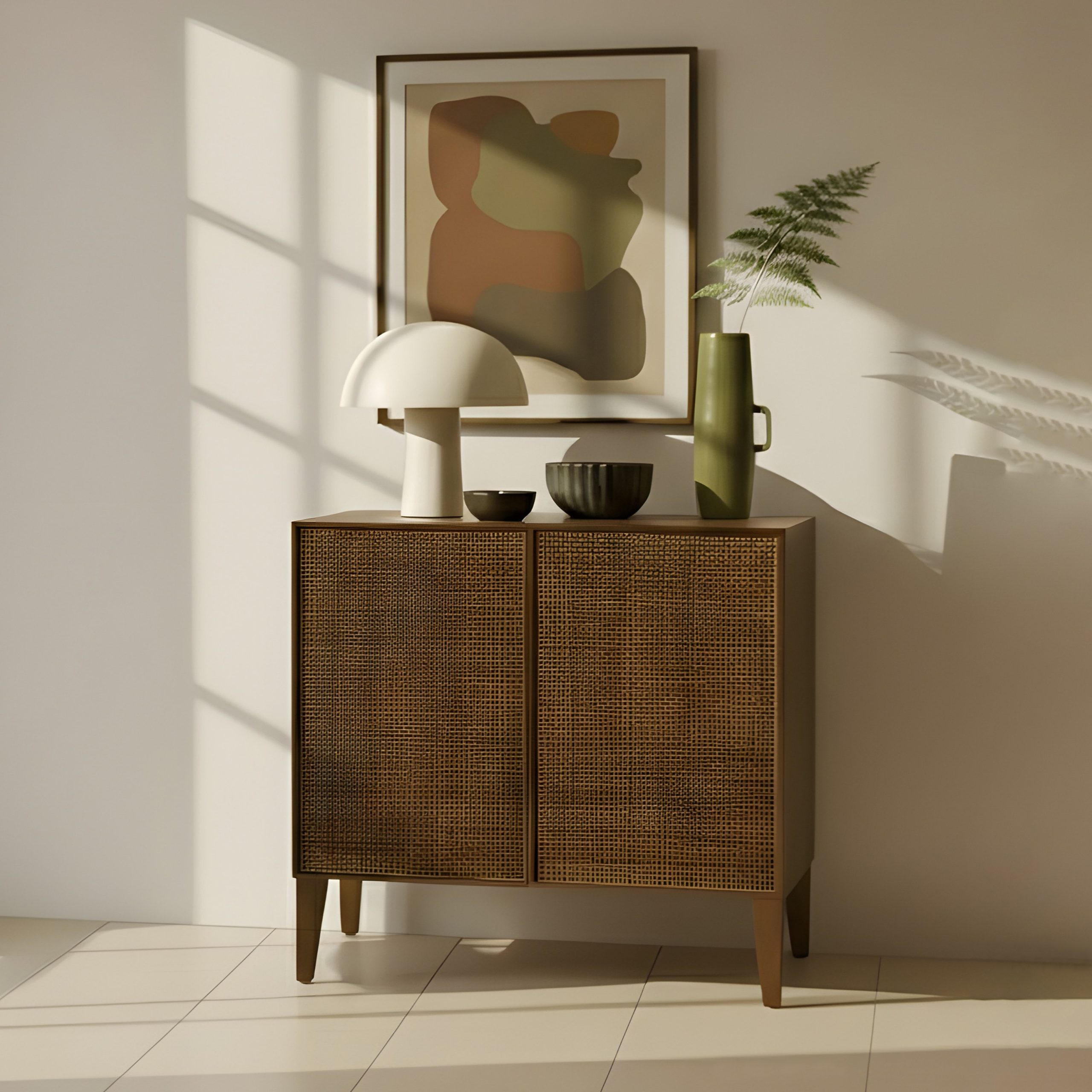 Walnut Storage Cabinet - Nora Lane Home furniture - Solid wood, Walnut finish - 35.5 x 19.7 x 36 in