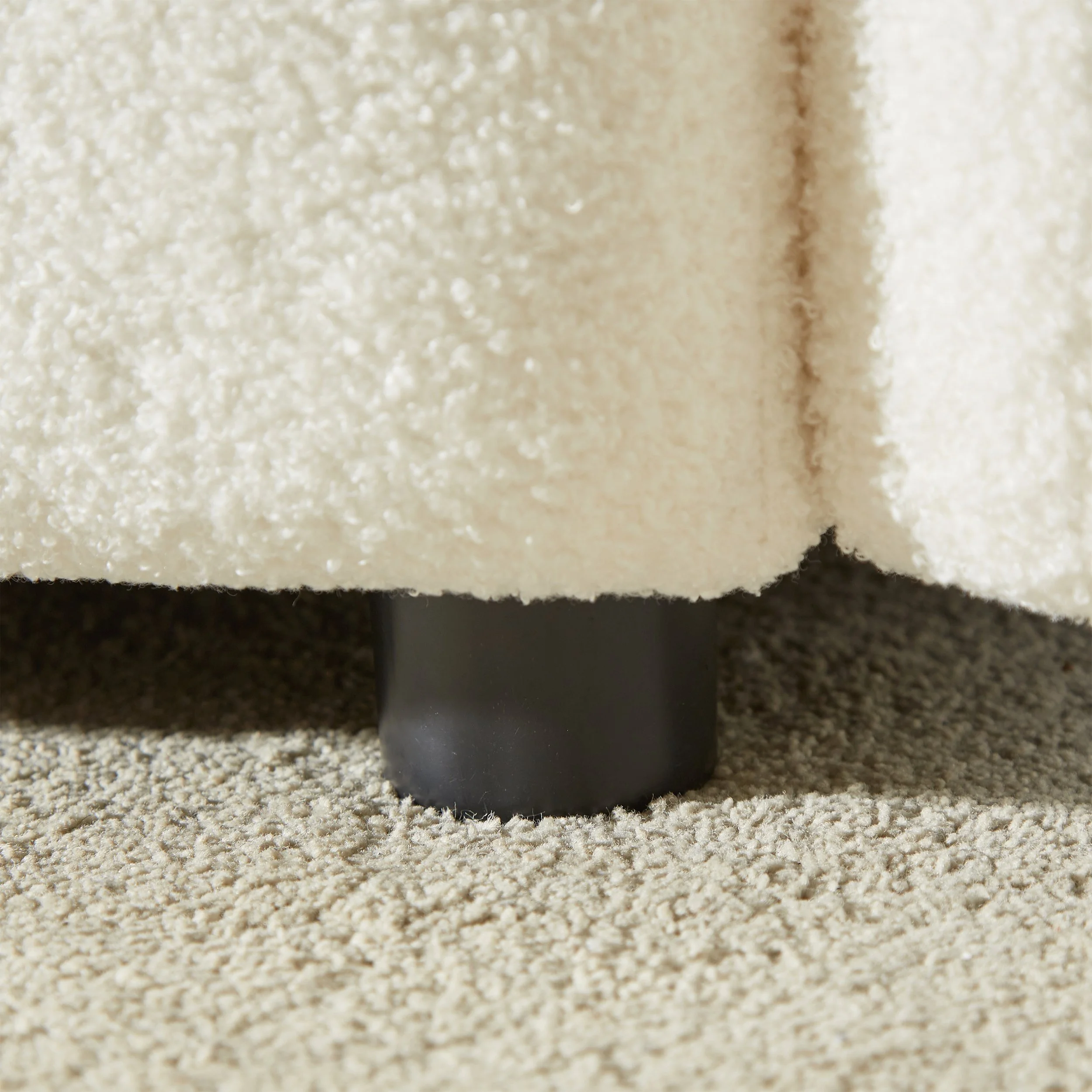 Beige Boucle Modern Sofa - Image 5