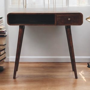 Walnut Storage Adjustable Desk - Nora Lane Home furniture - Solid wood, Walnut finish - 21.65 x 39.37 x 13.78 in