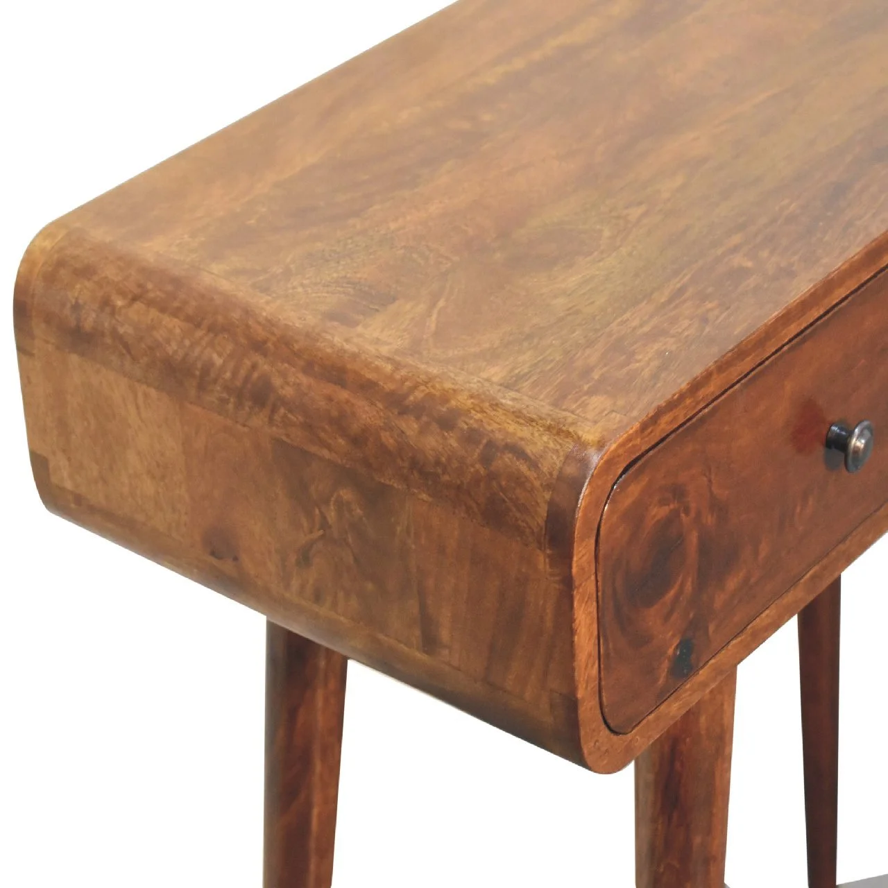 Brown Solid Wood Modern Console Table with 2 Drawers - Image 6