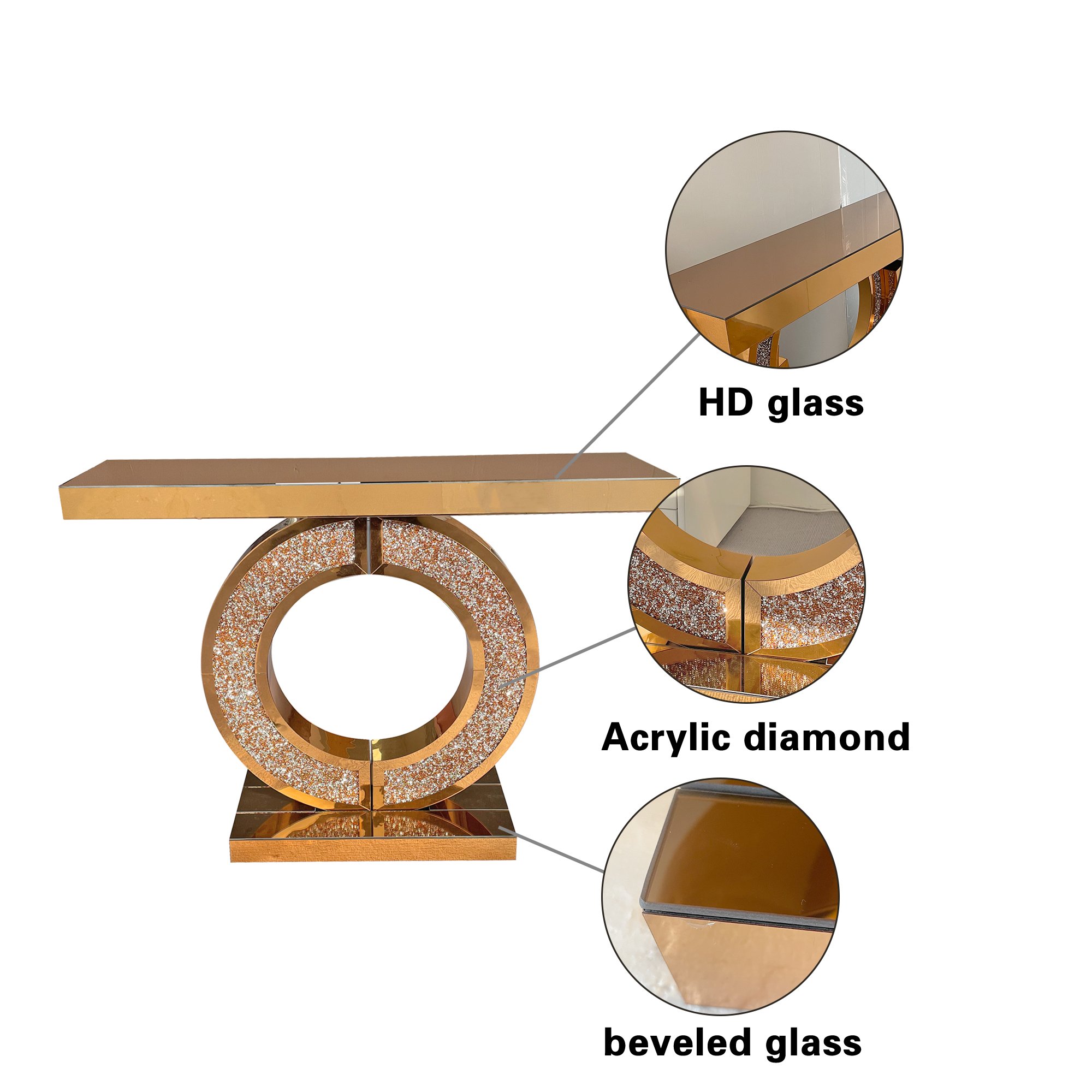 Brown Modern Console Table - Image 4