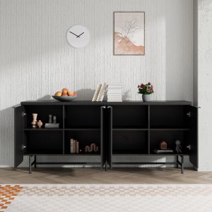 Black Storage Sideboard - Nora Lane Home furniture - Metal accent