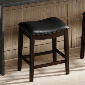 Black Faux Leather Storage Bench - Nora Lane Home furniture - Upholstered - 24.5 x 14.25 x 7.5 in