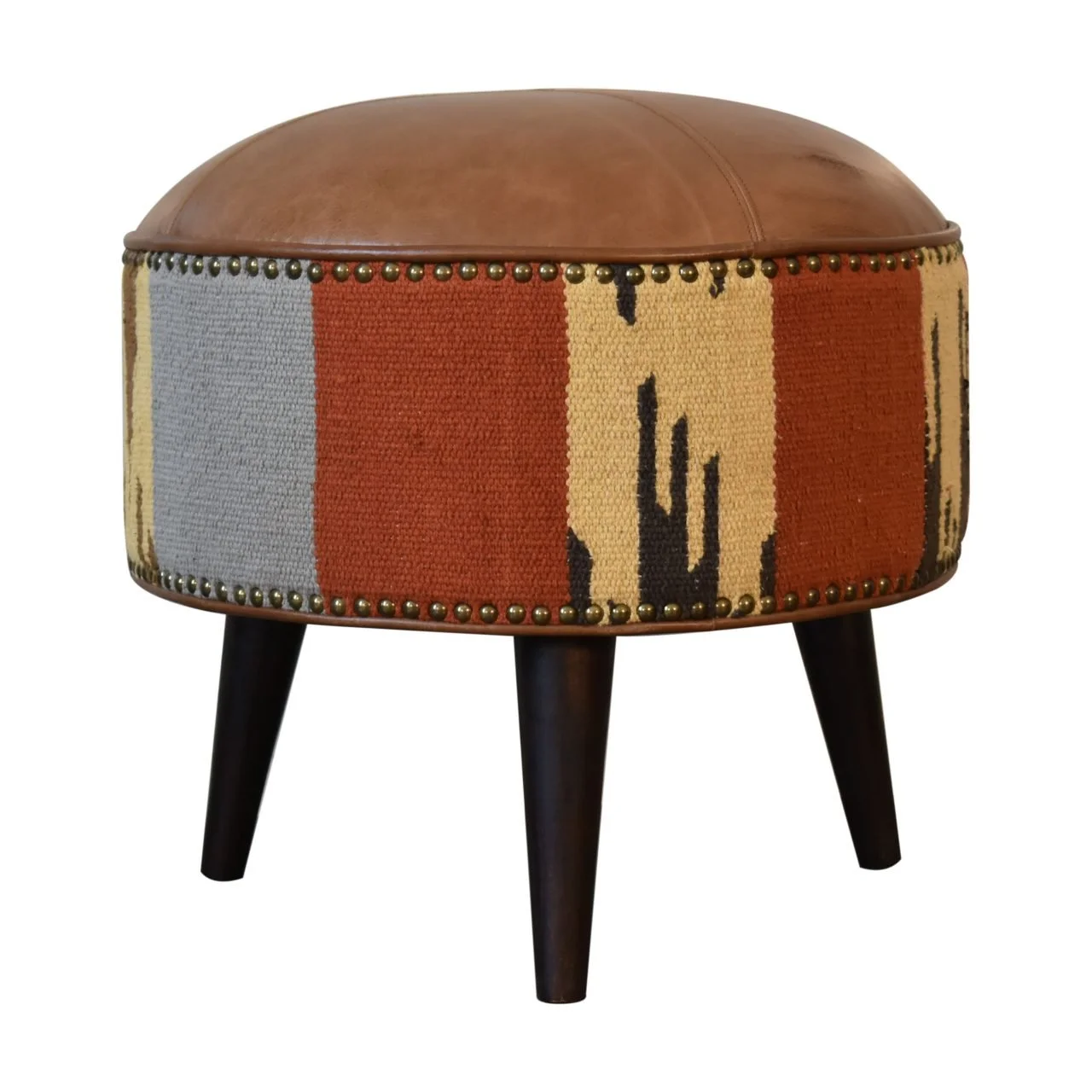 Brown Solid Wood Bench - Image 4