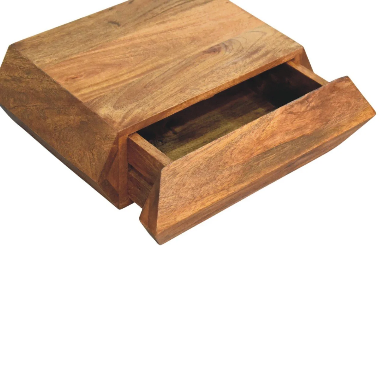 Brown Solid Wood Wall-Mounted Nightstand - Image 5