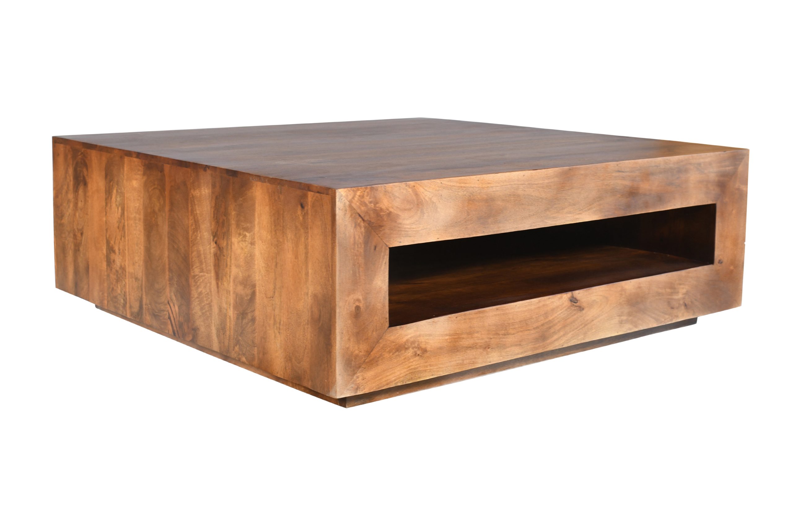 Brown Coffee Table - Nora Lane Home furniture - Solid wood - 53 x 53 x 21 in