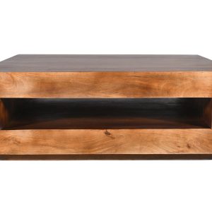 Brown Coffee Table - Nora Lane Home furniture - Solid wood - 53 x 53 x 21 in