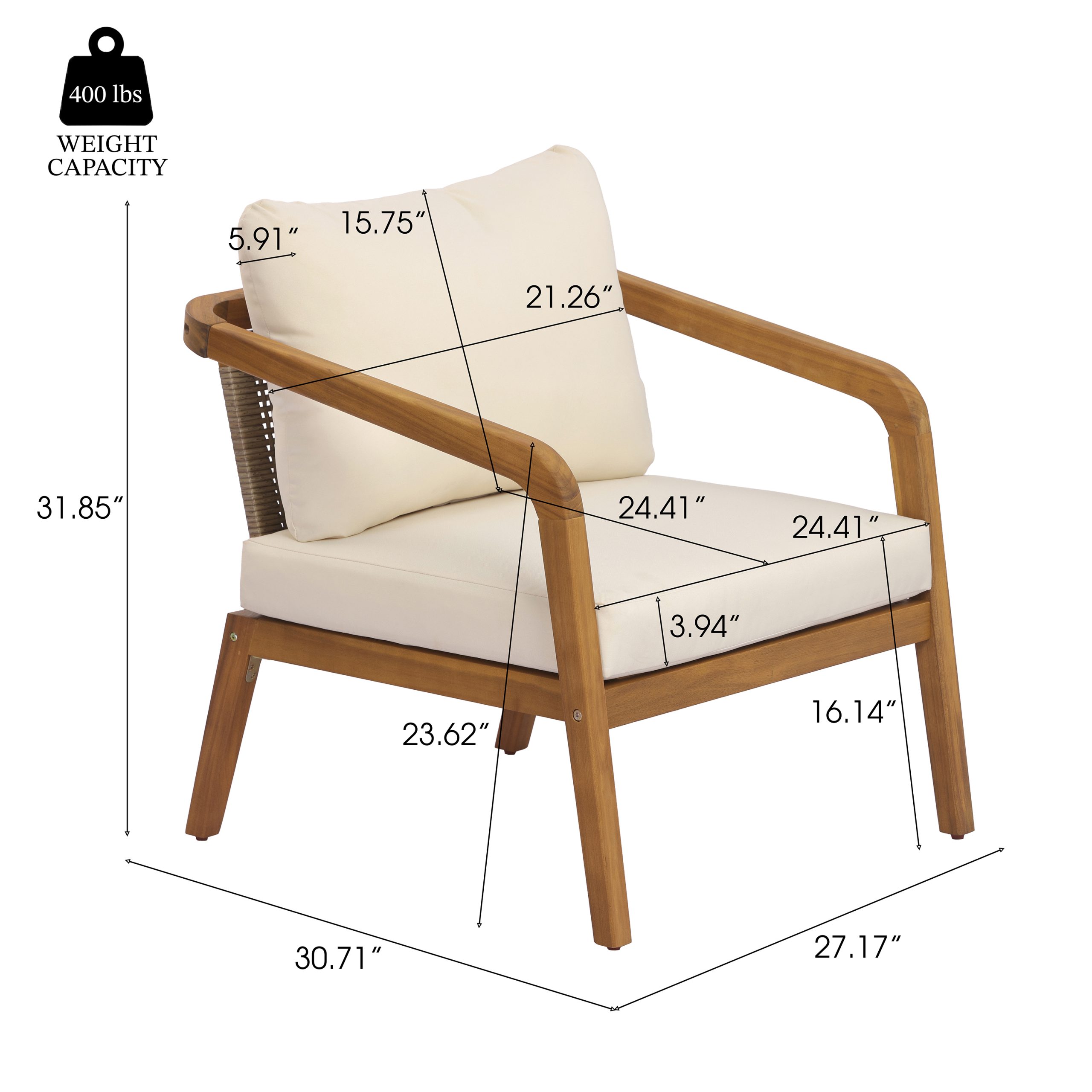 Brown Set of 2 Accent Chairs - Nora Lane Home furniture - Solid wood