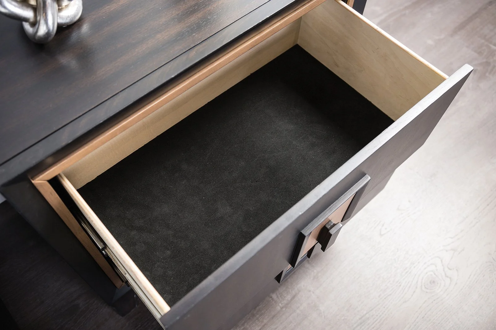 Espresso Solid Wood Contemporary Nightstand - Image 4