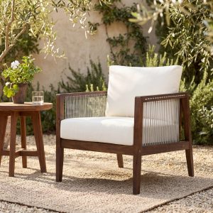 Brown Patio Seating - Nora Lane Home furniture - Solid wood, Upholstered - 35.63 x 28.74 x 14.17 in