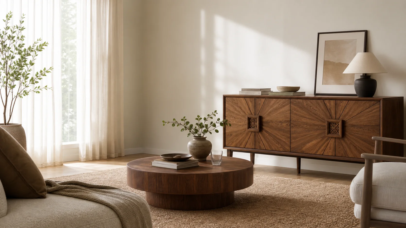 Storage that settles the room