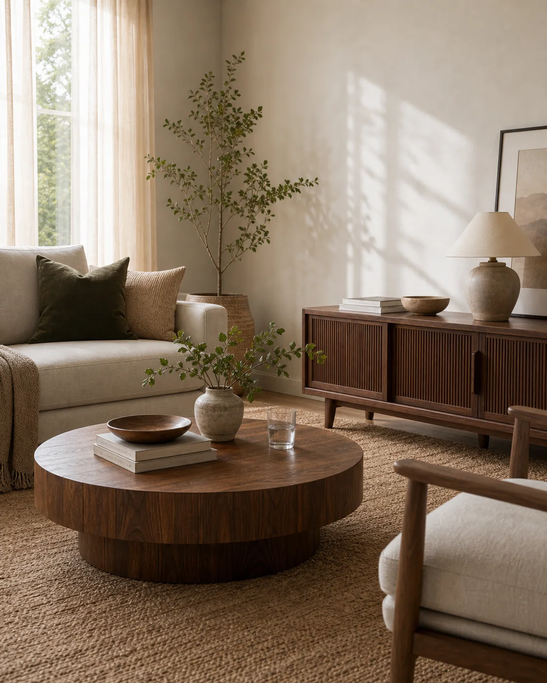 Compact coffee table zone