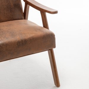 Brown Accent Chair - Nora Lane Home furniture - Solid wood - 28.7 x 12.8 x 24.4 in