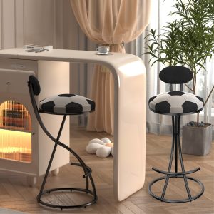 Black Set of 2 Velvet Bar Stools - Nora Lane Home furniture - Metal accent, Upholstered - 40.55 x 17.71 x 9.05 in