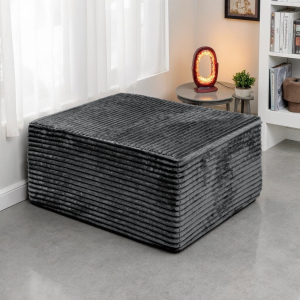 Gray Foam Storage Bench - Nora Lane Home furniture - Upholstered - 30 x 10 x 9 in
