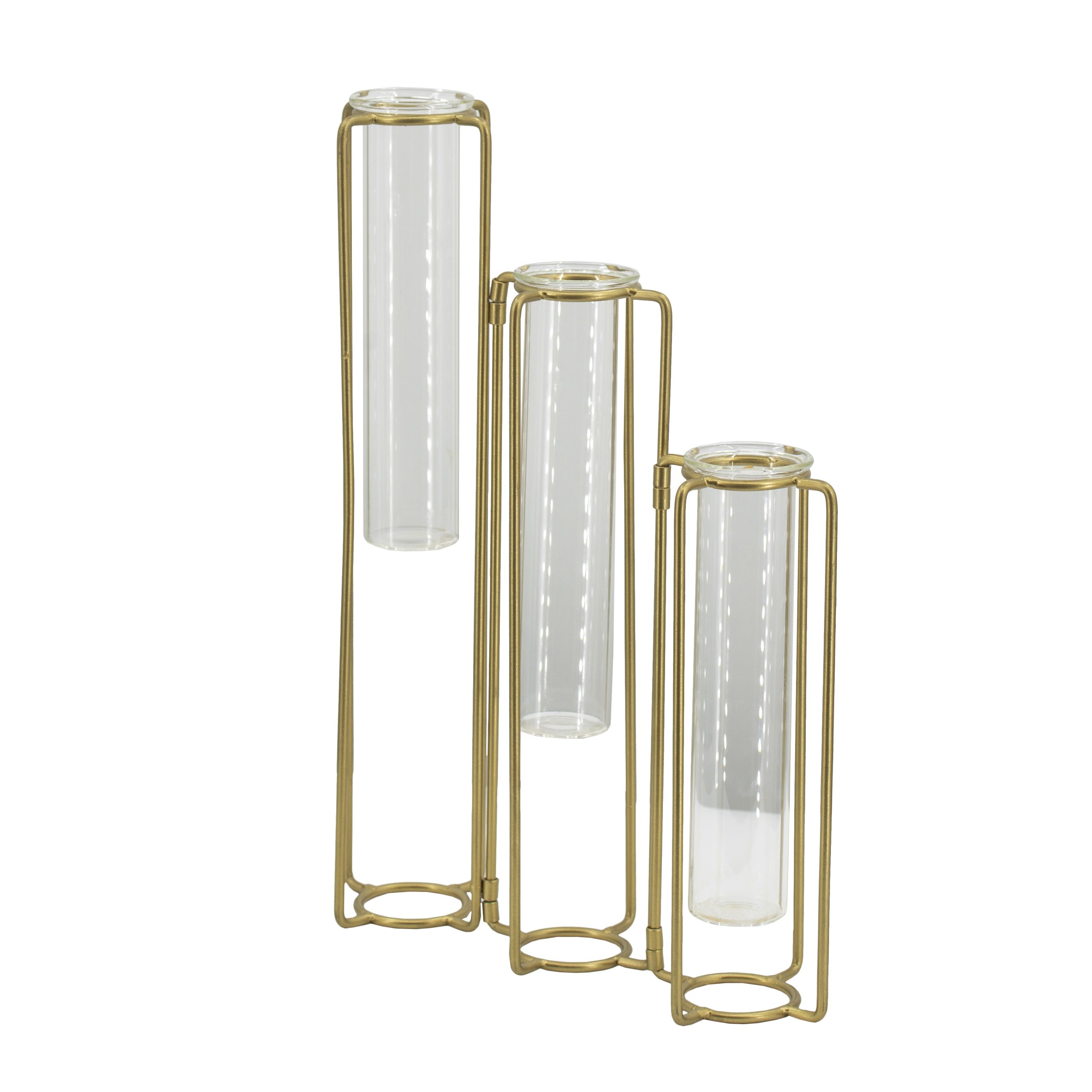 Gold Accessories - Nora Lane Home furniture - Metal accent, Glass detail - 18 x 12 x 8 in