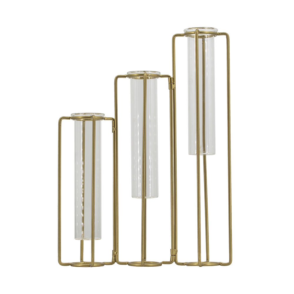 Gold Accessories - Nora Lane Home furniture - Metal accent, Glass detail - 18 x 12 x 8 in