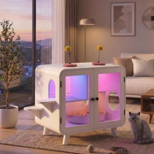 White Storage Cabinet - Nora Lane Home furniture - Glass detail - 35.24 x 27.36 x 7.28 in