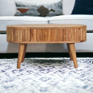 Natural Wood Storage Coffee Table - Nora Lane Home furniture - Solid wood - 35.43 x 23.62 x 9.84 in
