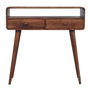 Brown Console Table - Nora Lane Home furniture - Solid wood - 15.75 x 37.4 x 13.78 in