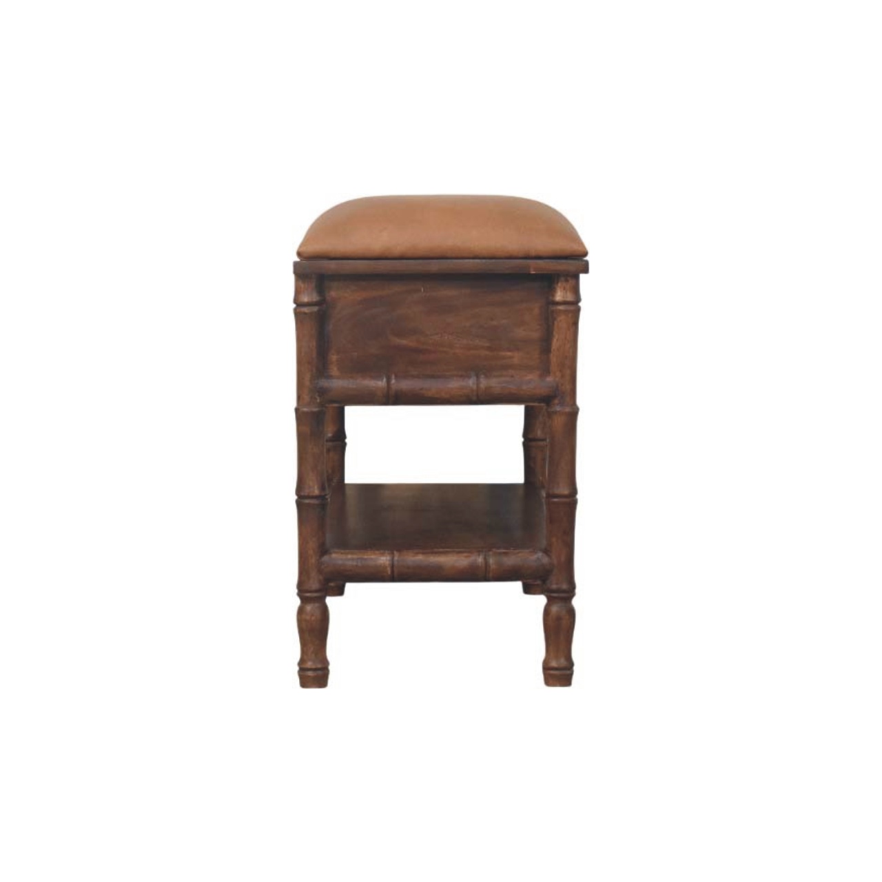 Brown Storage Bench - Nora Lane Home furniture - Solid wood - 17.7 x 39.4 x 25.6 in