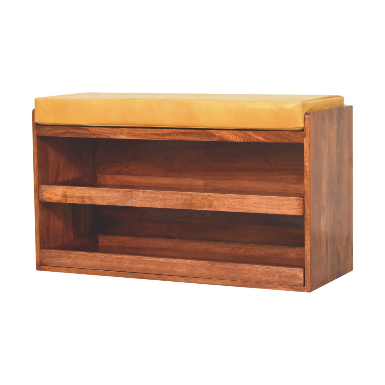 Brown Storage Bench - Nora Lane Home furniture - Solid wood - 18.11 x 39.37 x 24.8 in