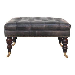 Black Solid Wood Storage Bench - Nora Lane Home furniture - Solid wood - 33 x 33 x 10 in