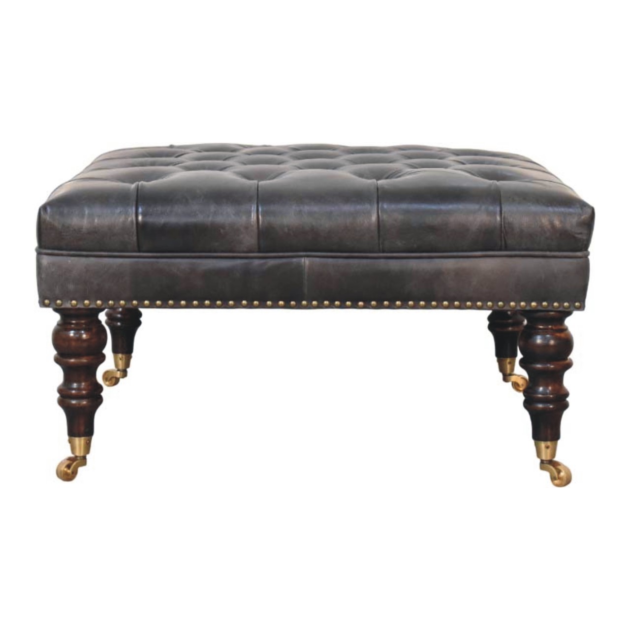 Black Solid Wood Storage Bench - Nora Lane Home furniture - Solid wood - 33 x 33 x 10 in