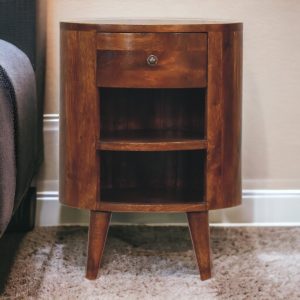 Brown Storage Cabinet - Nora Lane Home furniture - Solid wood - 19.69 x 15.75 x 19.69 in