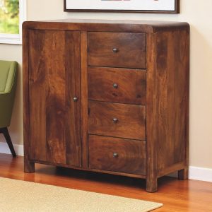 Brown Storage Cabinet - Nora Lane Home furniture - Solid wood - 35.43 x 17.72 x 35.43 in