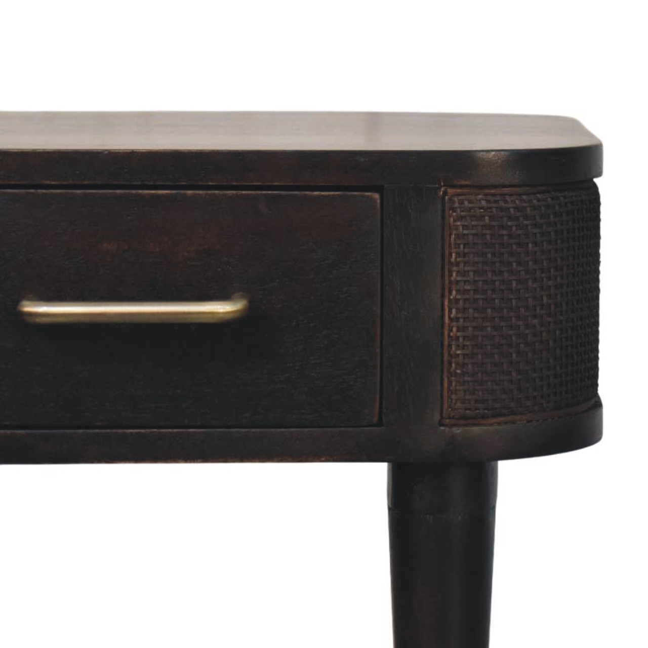 Brown Storage Nightstand - Nora Lane Home furniture - Solid wood - 17.7 x 25.6 x 13.8 in