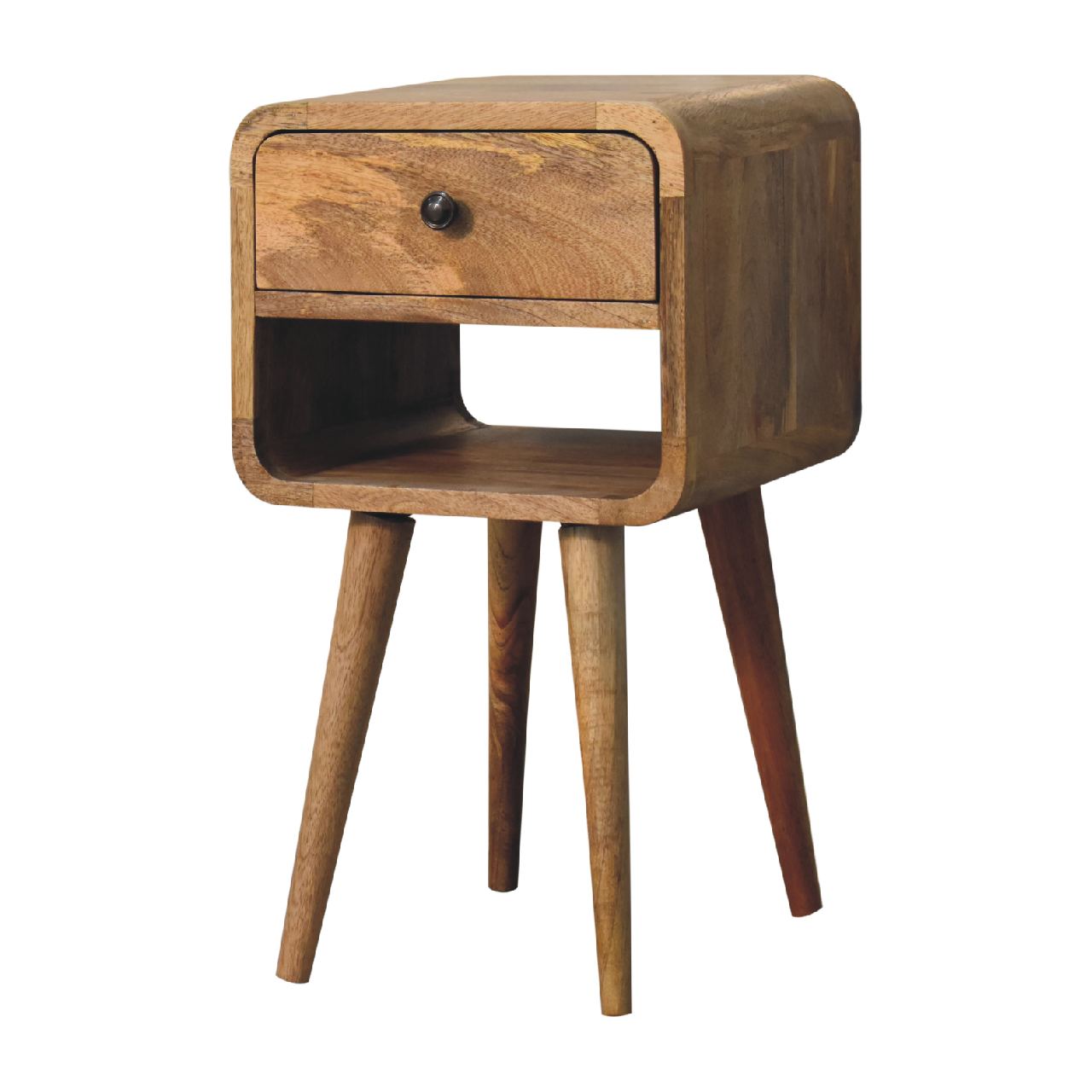 Natural Wood Storage Nightstand - Nora Lane Home furniture - Solid wood - 15.75 x 15.75 x 13.78 in