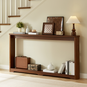 Walnut Storage Living Room Sofa - Nora Lane Home furniture - Walnut finish - 74.8 x 11.4 x 7.1 in