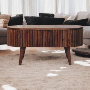 Brown Coffee Table - Nora Lane Home furniture - Solid wood - 21.65 x 37.4 x 9.84 in