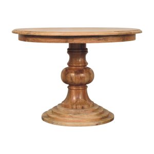 Brown Round Dining Table - Nora Lane Home furniture - Solid wood - 23.62 x 46.06 x 46.06 in