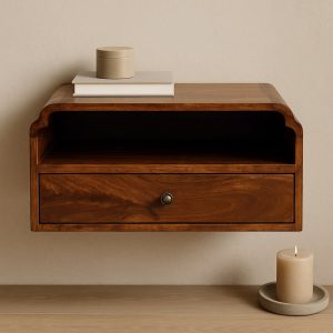 Brown Storage Cabinet - Nora Lane Home furniture - Solid wood - 21.65 x 16.54 x 13.39 in