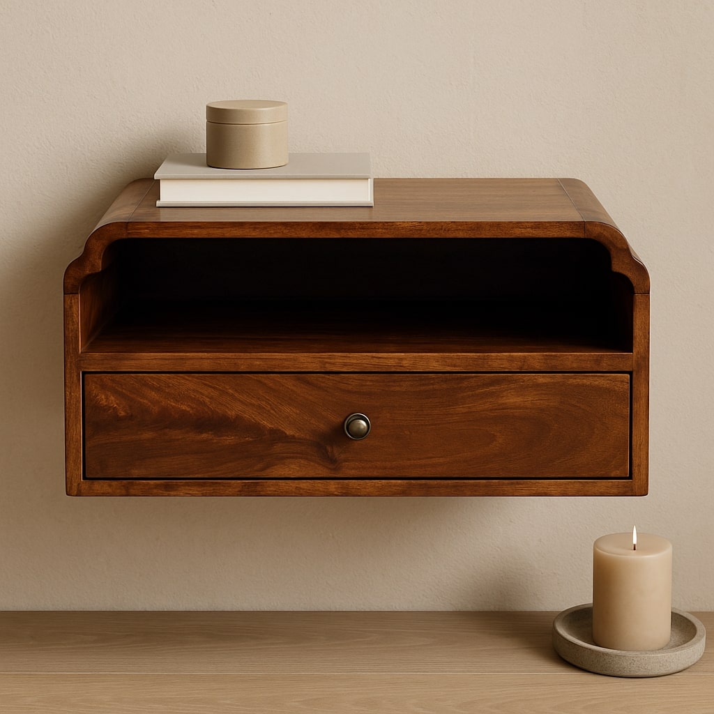 Brown Storage Cabinet - Nora Lane Home furniture - Solid wood - 21.65 x 16.54 x 13.39 in