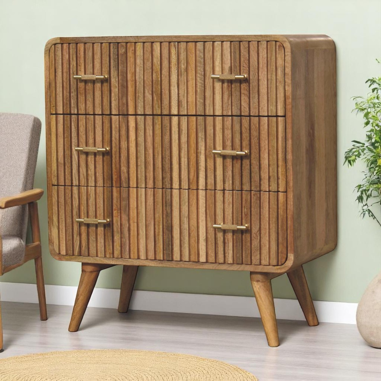Brown Storage Cabinet - Nora Lane Home furniture - Solid wood - 31.5 x 17.72 x 27.56 in