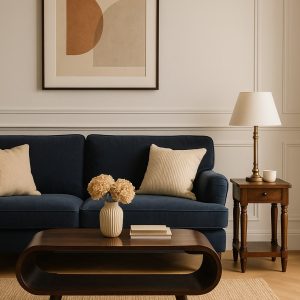 Walnut Storage Coffee Table - Nora Lane Home furniture - Solid wood, Walnut finish - 23.62 x 35.43 x 11.81 in