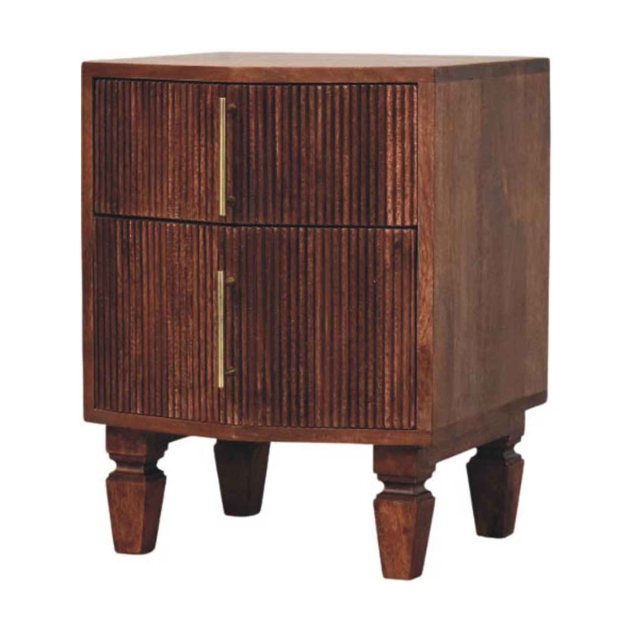 Brown Storage Nightstand - Nora Lane Home furniture - Solid wood - 19.7 x 20.5 x 19.7 in