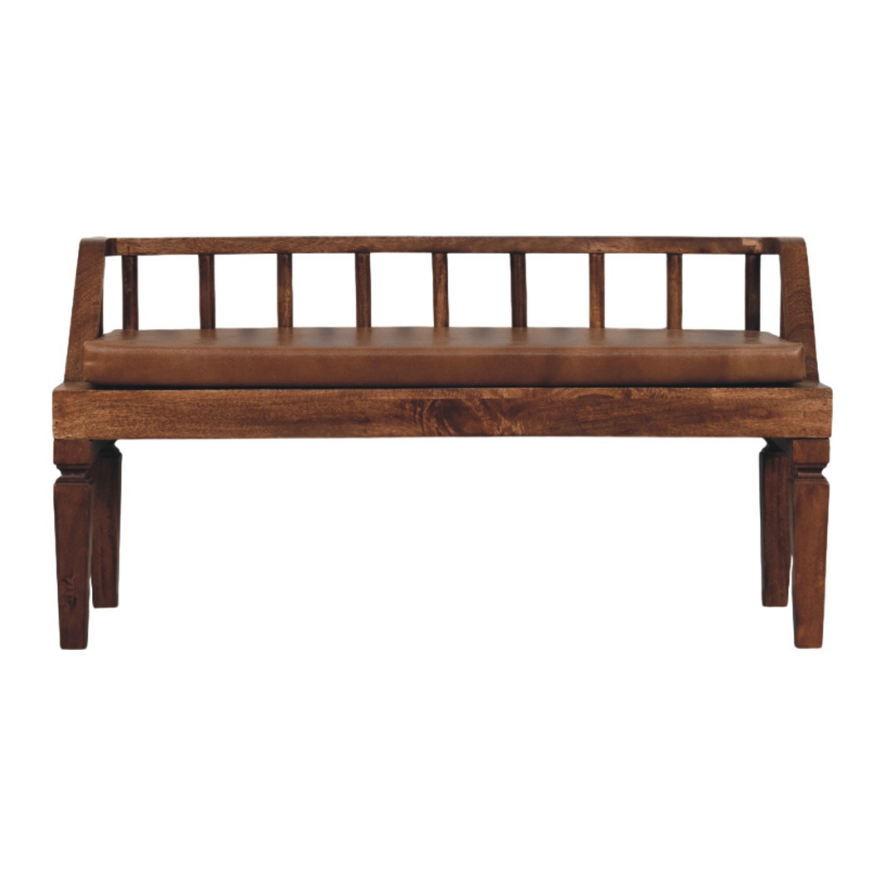 Brown Storage Bench - Nora Lane Home furniture - Solid wood - 47.24 x 19.69 x 14.57 in