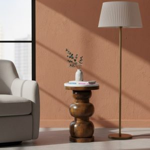 Brown Tables - Nora Lane Home furniture - Solid wood - 14.57 x 14.57 x 21.65 in