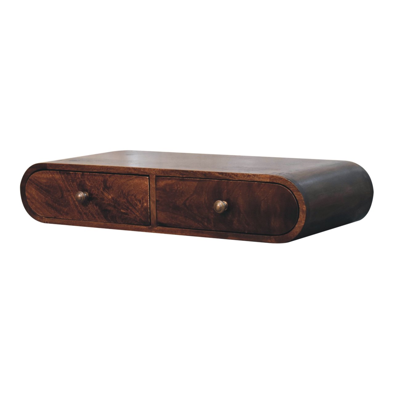 Walnut Storage Console Table - Nora Lane Home furniture - Solid wood, Walnut finish - 15.75 x 34.65 x 9.06 in
