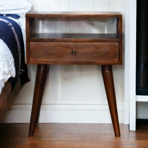Brown Storage Cabinet - Nora Lane Home furniture - Solid wood - 21.7 x 13.8 x 17.7 in