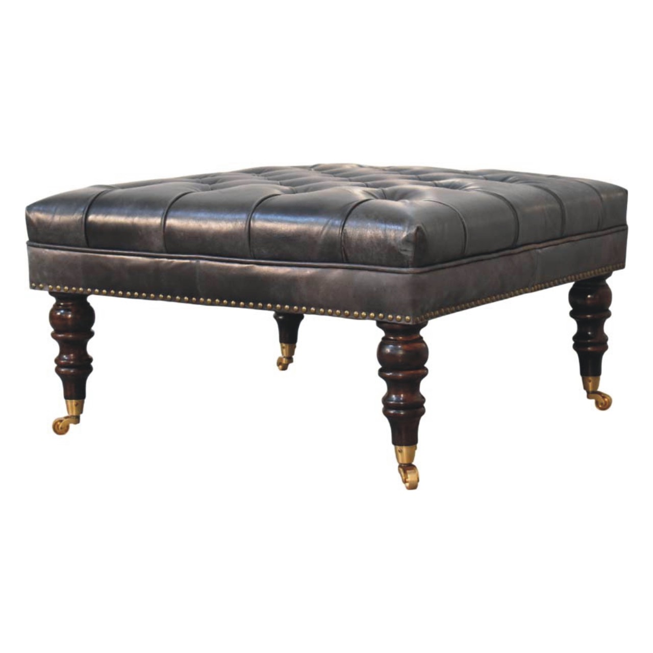 Black Solid Wood Storage Bench - Nora Lane Home furniture - Solid wood - 33 x 33 x 10 in