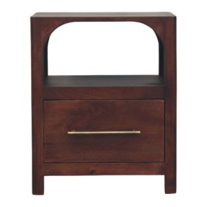 Brown Storage Nightstand - Nora Lane Home furniture - Solid wood - 17.72 x 21.65 x 25.59 in