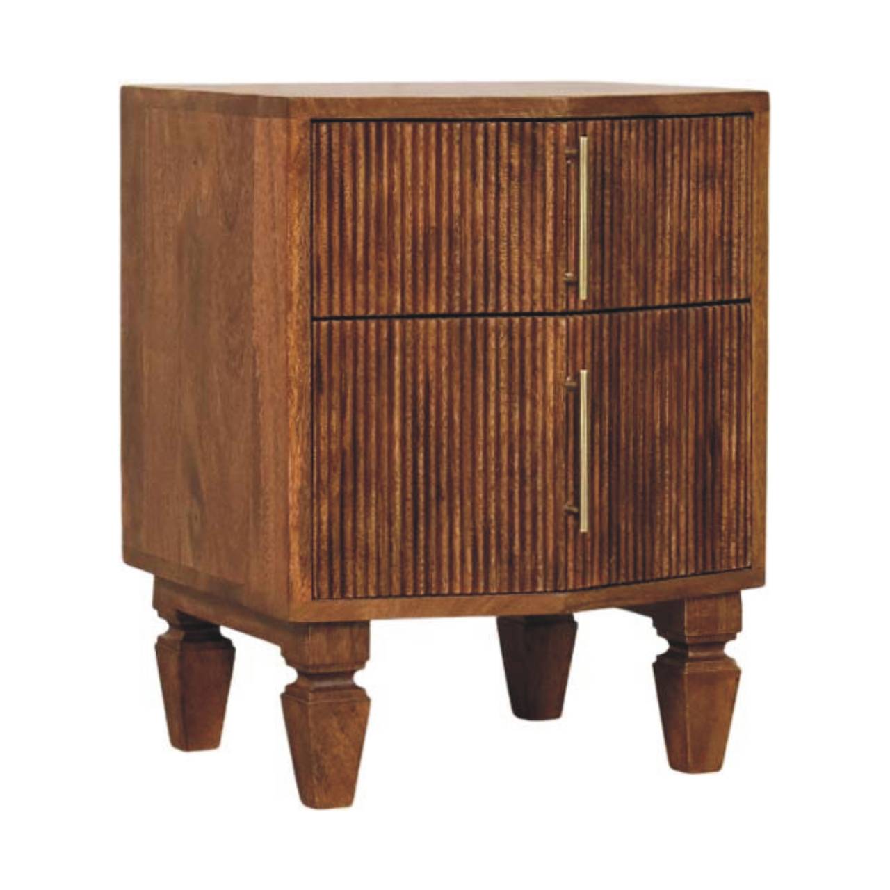 Brown Storage Nightstand - Nora Lane Home furniture - Solid wood - 19.7 x 20.5 x 19.7 in