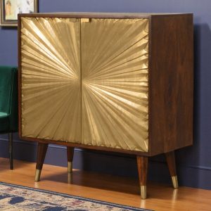 Brown Storage Cabinet - Nora Lane Home furniture - Solid wood - 33.46 x 17.72 x 27.56 in