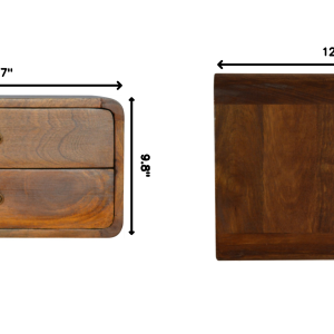 Brown Storage Cabinet - Nora Lane Home furniture - Solid wood - 21.65 x 16.54 x 13.78 in