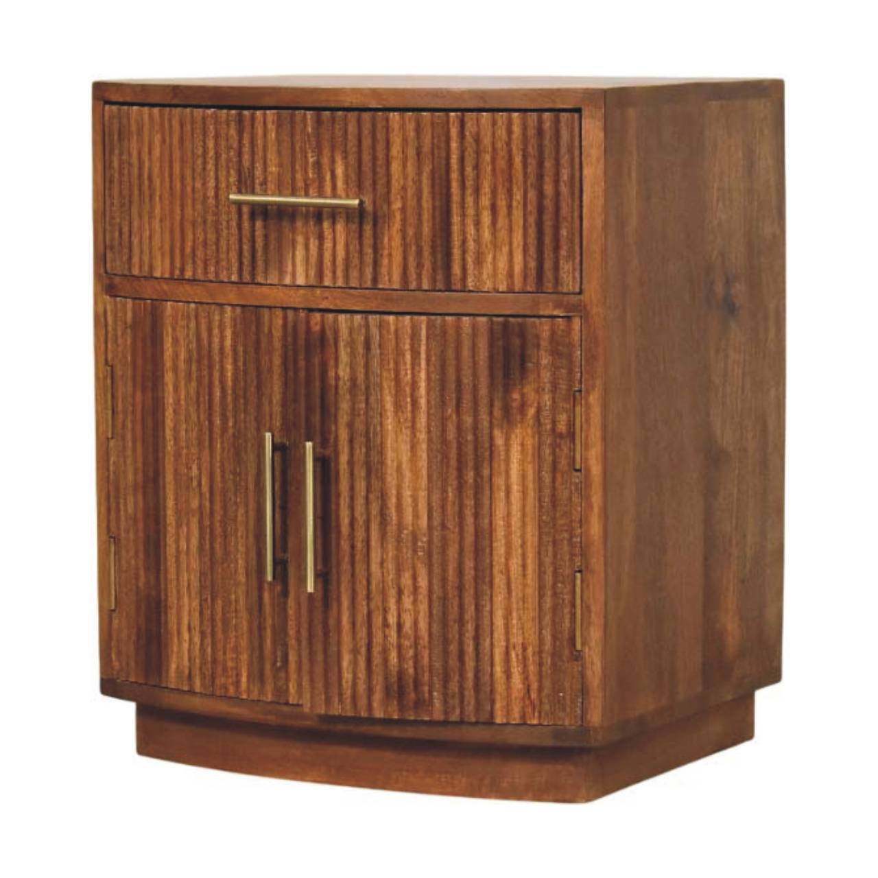 Brown Storage Nightstand - Nora Lane Home furniture - Solid wood - 19.7 x 23.6 x 27.6 in